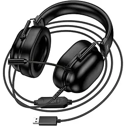 Ігрові навушники Hoco W113 Black - мініатюра 2