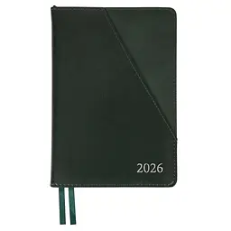 Щоденник-діловий записник А5 Leo Planner 2026 Whisky зелений 368 сторінок (252669)
