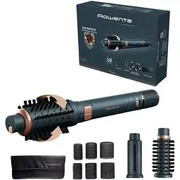 Фен-щітка Rowenta Air Rotate 1300 Вт чорно-золотий (UB9920E0) - мініатюра 2