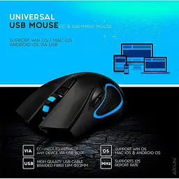 Миша Aikun Apparition Optical Gaming Mouse Backlight GX53 1000-3200DPI - мініатюра 9
