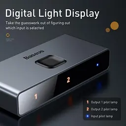 HDXiaomi-разветвитель Baseus Matrix HDXiaomi Splitter 2-in-1 or 1-in-2 Space CAHUB-BC0G Grey - мініатюра 7