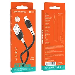 Дата кабель Borofone BX79 USB to MicroUSB (1m) Чорний - мініатюра 4