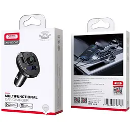 Автомобільний FM модулятор трансмітер XO BCC05 18W QC3.0 2 USB чорний - мініатюра 4