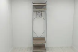 Шафа Гардероб Уні секція 2 серії Конект Ferrum-decor 220x60x50см Сірий метал ДСП Дуб Сонома Трюфель 32 мм (FRD-104542) - мініатюра 8