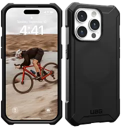 Оригінальний протиударний чохол для iPhone 15 Pro Max UAG Essential Armor MagSafe Black (114296114040) силіконовий - мініатюра 8