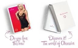 Сатиновий комплект для сну з мереживом Obsessive 828-CHE-1 chemise & thong чорний сорочка стор L/XL - мініатюра 8