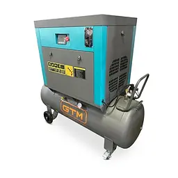 Компресор високого тиску гвинтовий масляний GTM DLG5.5V (200 л, 680 л/хв, 5.5 кВт, 380-400 В, інвертор, кожух) - мініатюра 3