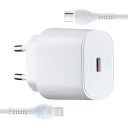 МЗП Hoco N22 Jetta PD25W charger set ( C to iP ) ( EU ) White