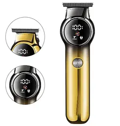 Машинка для стрижки волосся XPRO V-989 професійна з насадками золота (41579-15999_438) - мініатюра 2