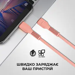 Кабель ArmorStandart AR88 Type-C to Lightning 3A 1m Peach (ARM65289) - мініатюра 3