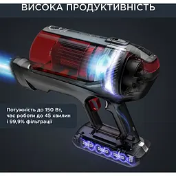 Пилосос Rowenta X-Force Flex 12.60 Auto Animal безпровідний чорно-червоний (RH98A9WO) - мініатюра 9