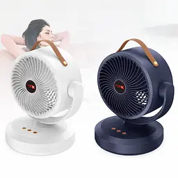 Акумуляторний міні вентилятор VU-05/FS-25 з поворотом / Вентилятор Mini fan з LED-підсвічуванням та USB - мініатюра 2
