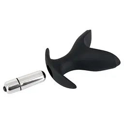 Вібраційна анальна пробка-розширювач Black Velvets Vibrating Anchor Plug 10 см K000406 - мініатюра 4