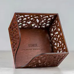 Дерев'яна серветниця VANZA BLOT mahogany - мініатюра 7