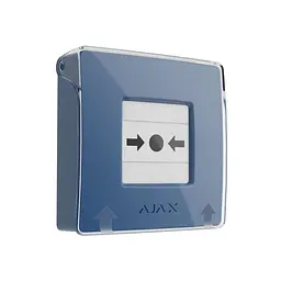 Бездротова кнопка для активації пожежної тривоги вручну Ajax ManualCallPoint Blue Jeweller (26-00339) - мініатюра 2