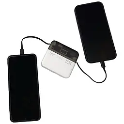 Павербанк Remax RPP-602 / 10000 мАч / до 22.5 Вт / USB-A, USB-C, Lightning / PD+QC / С кабелем / Білий - мініатюра 5