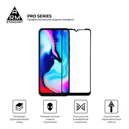 Захисне скло на Motorola E7 Plus з олеофобним покриттям, Pro, повне проклеювання, антистатичний і пиловідштовхуючий шар, 9H, самоклеючеся, 2.5D, на весь екран, антистатичний клей, ArmorStandart (ARM57783) - мініатюра 2