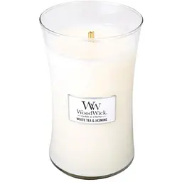 Свічка Woodwick White Tea & Jasmine Large Білий чай та жасмин 609 г (93062E) - мініатюра 2