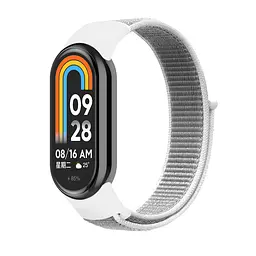 Ремінець нейлоновий ArmorStandart для Xiaomi Smart Band 10/9/8 White/Grey (ARM86904)