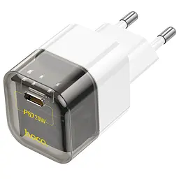 МЗП Hoco C125A Transparent PD20W (1USB-C) Transparent black - мініатюра 2