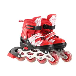 Роликові ковзани RL2503Red колеса PVC, розмір L 38-41, зі світлом