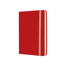 Книга записна Optima Square А6, тверда обкладинка, гумка, кремовий блок, лінія, червона (O20386-03)