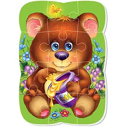 Магнітні пазли Vladi toys Малюк зможе Ведмедик А5 12 елементів VT3301-04  