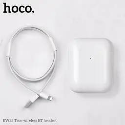 Бездротові навушники Hoco EW25 TWS з мікрофоном, Bluetooth 5.3, білі - мініатюра 3