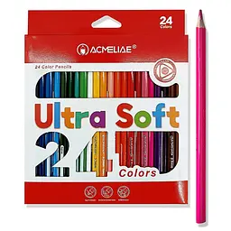 Набір кольорових олівців Acmeliae Super Soft 24 шт., 3.3 мм
