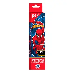 Олівці кольорові Yes Marvel Spiderman, 6 кольорів