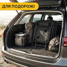 Комплект 2-а розкладні крісла-шезлонга + столик Zero Gravity LEOBRO Чорний (LB-ZGT-F3-BLK) - мініатюра 4