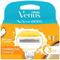 Змінні картриджі для гоління Gillette Venus Comfortglide Skin Cushion Coconut жіночі 3 шт. - мініатюра 2