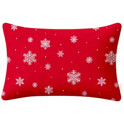 Наволочка Cosas Snowflakes cranberry фланелева 50х70 см червона (Flannel_SnowflakesCranberry_50x70)