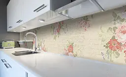 Вініловий кухонний фартух Квітковий вінтаж наклейка ПВХ під шпалери Абстракція Happy Pocket Z181514 - мініатюра 6