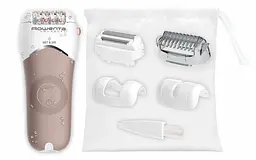 Епілятор Rowenta Aquasoft Wet&Dry пінцетний, акумуляторний , пінцет.-24, волог.+сух., насадок-4, пудровий - мініатюра 10