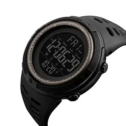 Наручний годинник чоловічий Skmei 1251 Black Brown, 1251BN (12291) - мініатюра 3