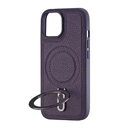 Чохол Jinduka Leather Ringo iPhone 15 Purple - мініатюра 4