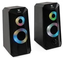Акустична система Vinga 2.0 SP-200 LED USB Black (SP-200 LED USB Black) - мініатюра 3