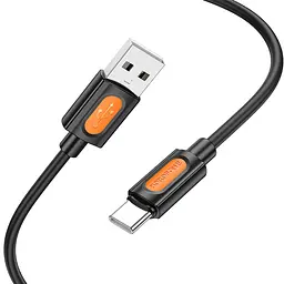 Дата кабель Borofone BX114 Structure USB to Type-C 3A (1m) Black - мініатюра 3