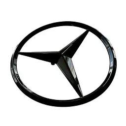 Емблема задня Mercedes-Benz W206 чорна глянцева 92 мм (на 3 направляючих) OEM A2068171600