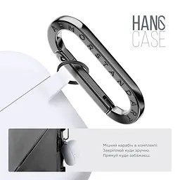 Силіконовий чохол для навушників Apple AirPods Pro 3, Hang Case, білий, ультратонкий захисний кейс товщиною 2 мм, захист від подряпин, пилу та ударів, компактний, з карабіном для кріплення, ArmorStandart (ARM88284) - мініатюра 4