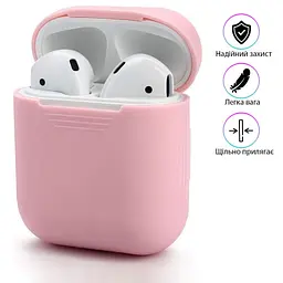 Чохол для бездротових навушників чохол для Airpods 1/2 Рожевий чохол для еїрс чохол на аірпідс