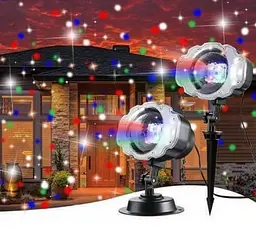 Лазер диско проектор вуличний WL-809 Snow Flower Lamp (4 кольори) 1 режим - мініатюра 5