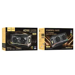 Акустика Hoco Flash cold energy 2.1 desktop BT speaker BS62 BT5.4, 40W, TWS/USB/TF, 8h - мініатюра 2