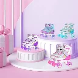 Роликові ковзани Nattork Cheery — Teal Purple - мініатюра 2