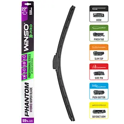 Щітка склоочисника гібридна Winso Pro Phantom 22/550 мм (118550) - мініатюра 3
