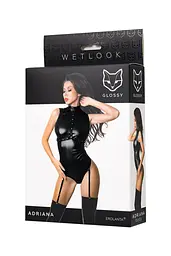 Боді Glossy Wetlook Adriana M чорний - мініатюра 5