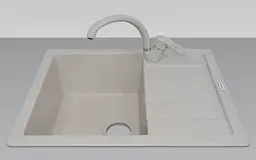 Кухонна мийка Adamant Anila 645x495x200 Бежевий avena 182496100306 - мініатюра 2