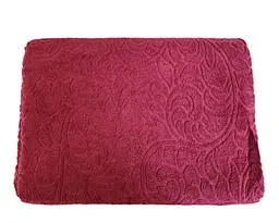 Простирадло махрове жакардове Parisa Home 200х220 щільність 400 г/м2 бордо - мініатюра 2