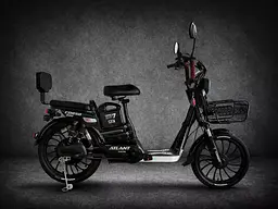 Електровелосипед двомісний Corso Atlant (800W,48V,20Ah) +кошик Чорний - мініатюра 2